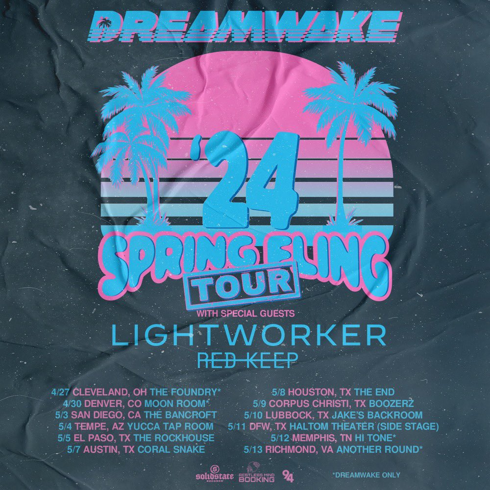 redkeepofficial's tweet photo. ‼️So stoked to announce that we will be hitting the road with @dreamwakect  and @Lightworker_SF this May‼️tickets go on sale this Friday at 11am EST https://t.co/E9unyz18JT