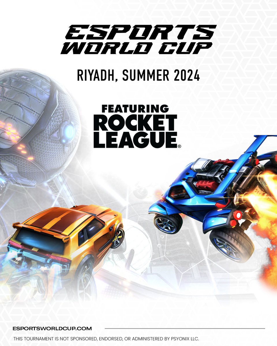 It's time to conquer the pitch ⚽️🚗 #RocketLeague is boosting to the #EsportsWorldCup at supersonic speed! Who’s ready for Riyadh?
