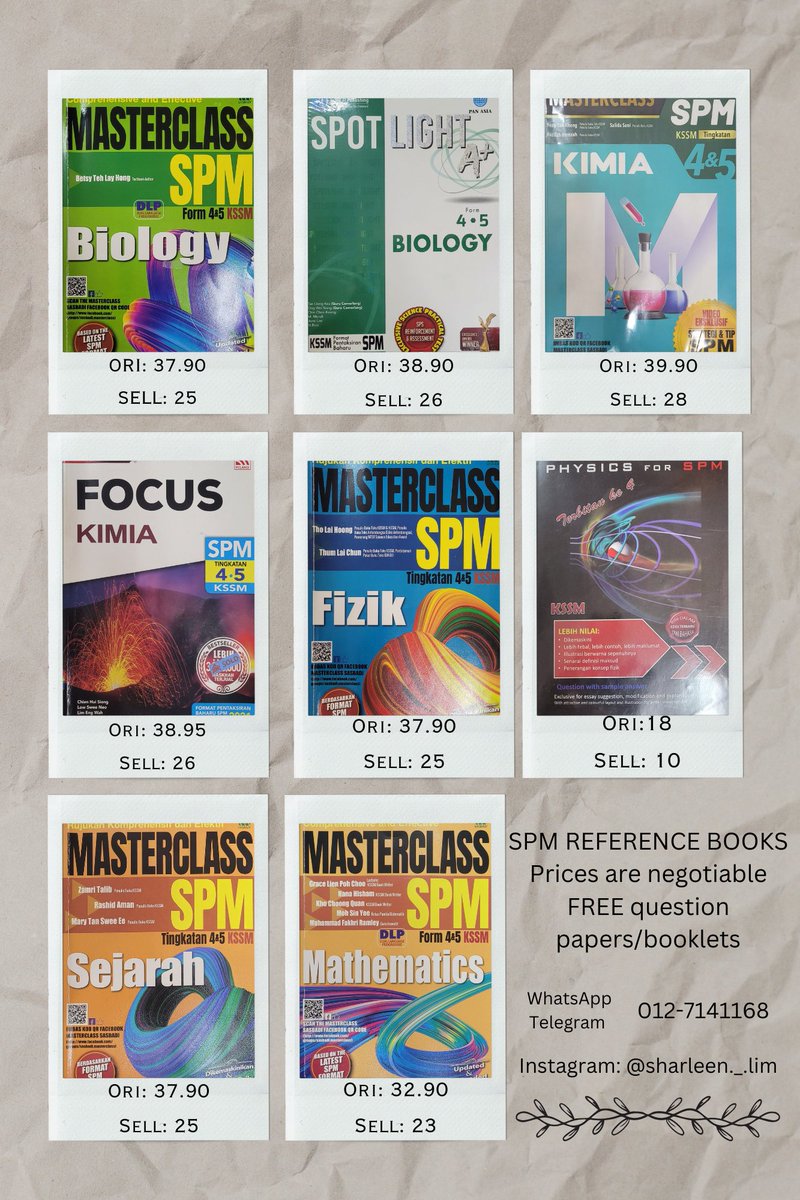 Jeonlatte1's tweet photo. Pre loved SPM Books for sale. Dm for info. 
 
#spmbooks #spmtips #spm #books #prelove #sale https://t.co/vCNJEf8MQj