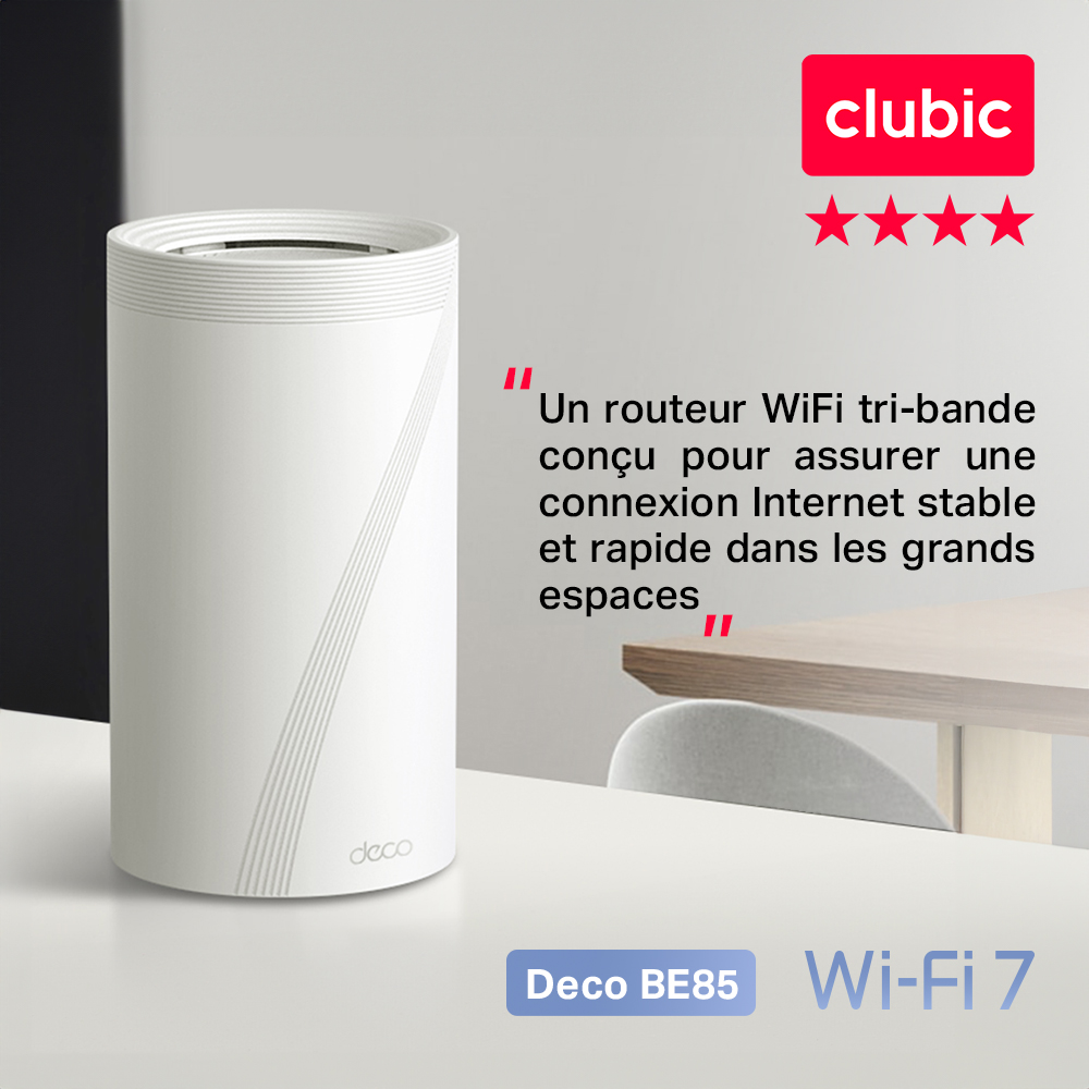 Une nouvelle fois, le WiFi 7 de TP-Link est à l'honneur dans les médias. Aujourd'hui, direction Clubic pour découvrir l'expérience Deco BE85. clubic.com/520417-tp-link… #tplink #Deco #wifi7 #wifi #wifimesh #réseau #internet #streaming #gaming #clubic #web