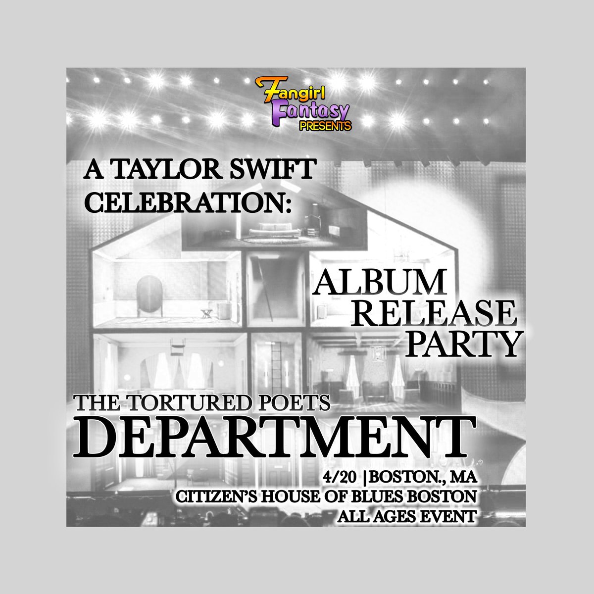 Boston, did you think we forgot about you? An all ages The Tortured Poet’s Department album release night. 🥳 Tickets on sale 12pm EST 

🎟️: concerts.livenation.com/fangirl-fantas…