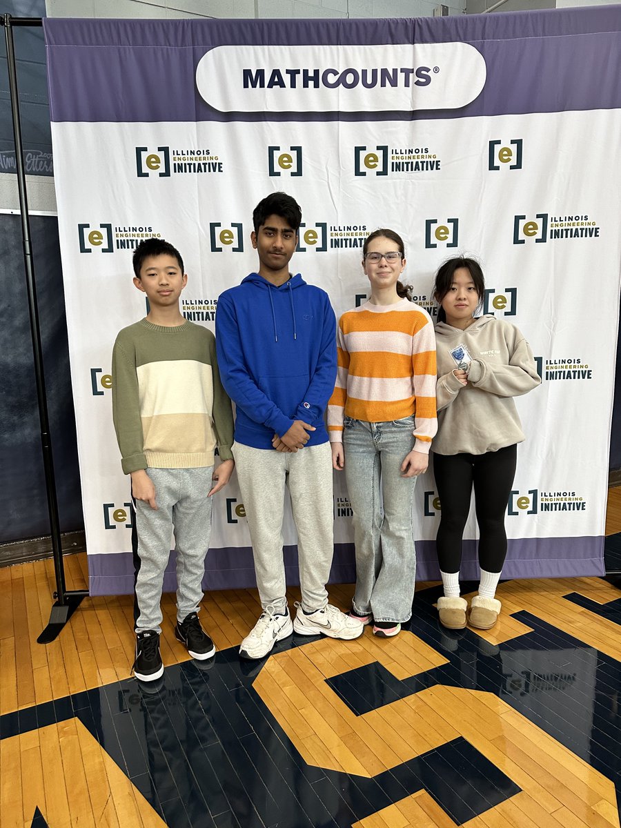 Our MathCounts team placed 13th in the state at a competition last weekend! There were over 60 schools represented from across Illinois and we're very proud of the hard work and dedication of this team! #d102brightfuture