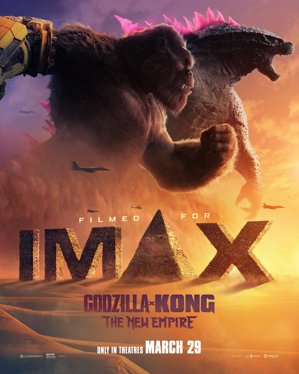 A team up that will shake the Earth to its (hollow) core. Tickets are on sale now to experience #GodzillaXKong featuring our exclusive Expanded Aspect Ratio, March 29. #FilmedForIMAX imax.com/godzillakong