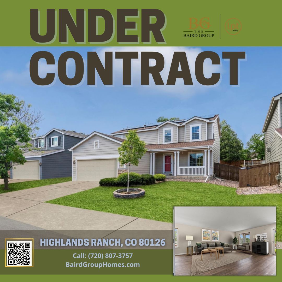 BairdRealtyCO's tweet photo. Under Contract!!! ✨🎉

Highlands Ranch, CO 80126

Thinking about buying or selling? Reach out! We want to be your go-to real estate professionals! 👍

Call: (720) 807-3757
Visit : https://t.co/IlGnZetubl 

#BuyingAHome #BuyYourDreamHome #Sold https://t.co/RDdEWOm4Ll