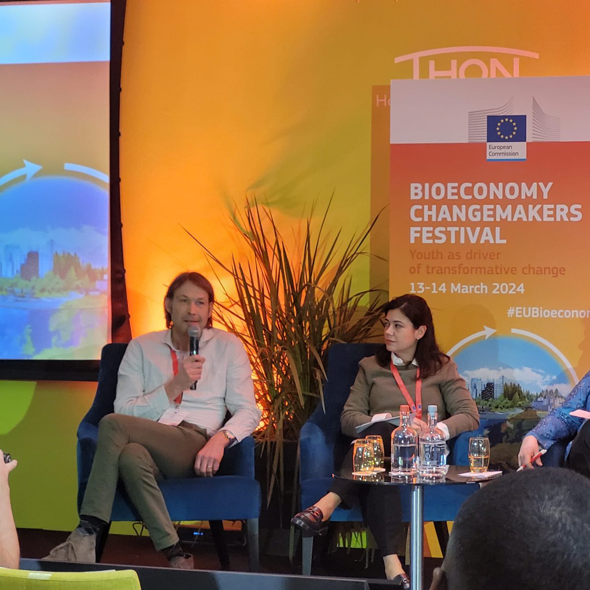 BIC Chair Rob Beekers at the Bioeconomy Changemakers Festival speaking about the collaboration of different stakeholders, including the public & private sectors “working together to establish viable ecosystems for making #biobased products”