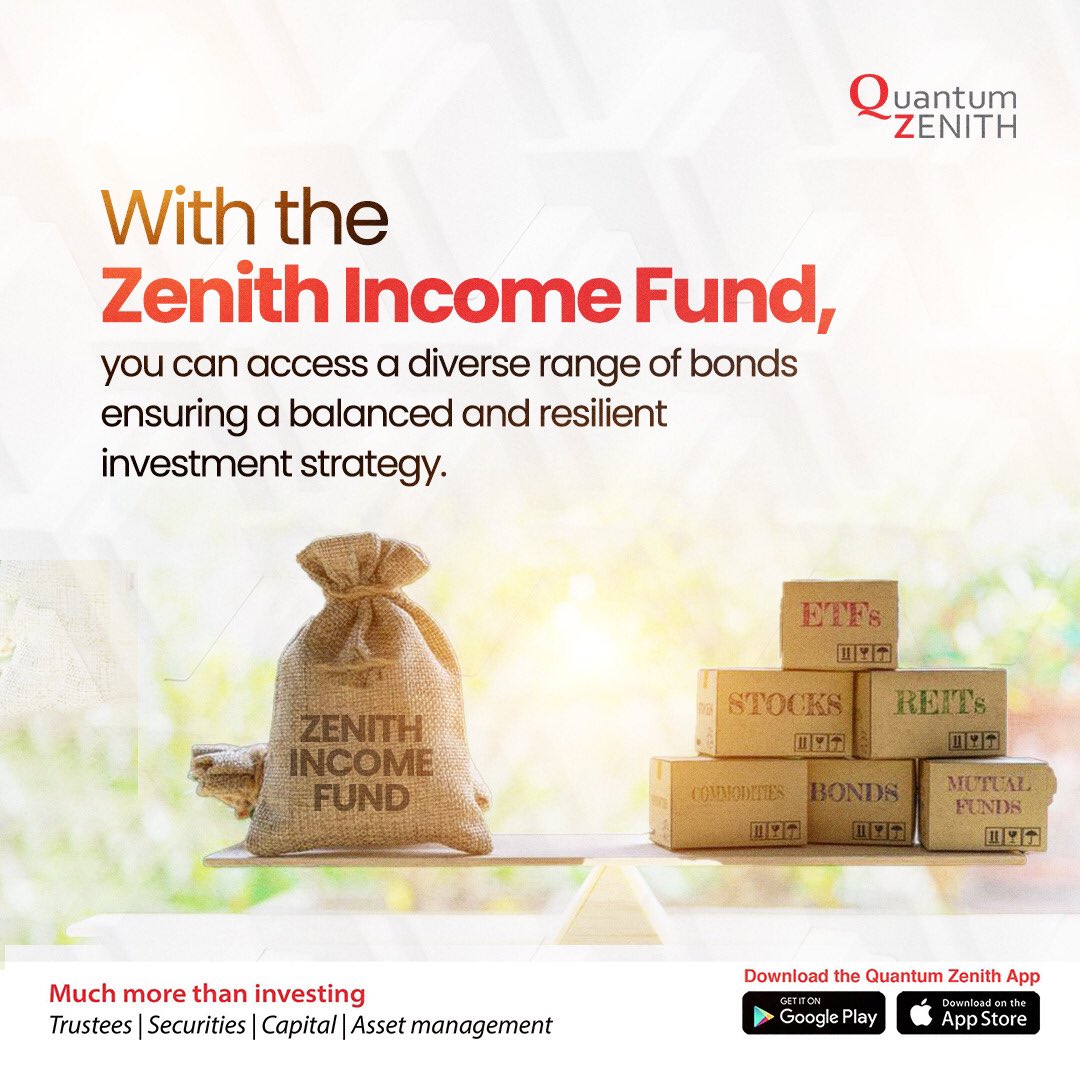 Diversify your investment portfolio with our Zenith Income Fund. Enjoy steady returns while investing in federal, state, and corporate bonds. Start your journey towards financial stability today! 

#InvestmentDiversification #QuantumZenith #ZIF #Investment #Finance