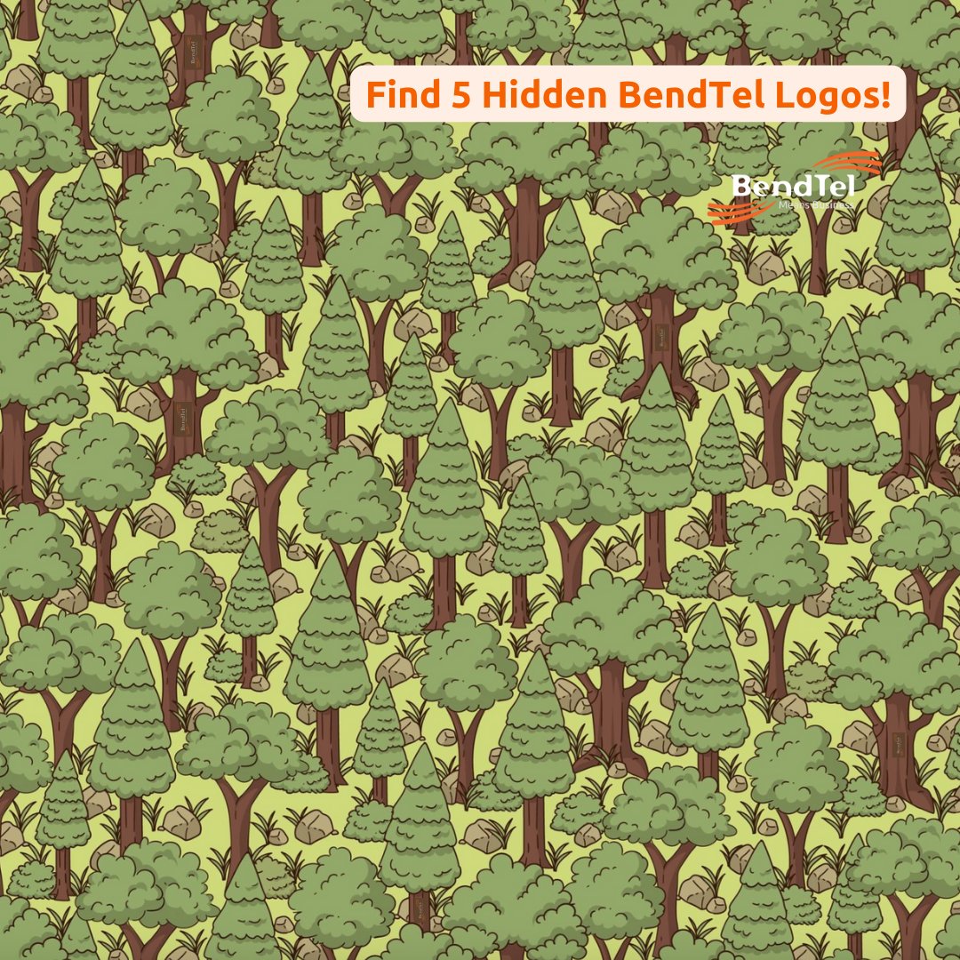 BendTel's tweet image. 🔍 Can you spot all five hidden BendTel logos? 🕵️‍♂️ Test your eagle eyes and comment below when you find them all! Stay connected with BendTel's top-notch business internet and phone services. #SpotTheLogo #BendTel #StayConnected