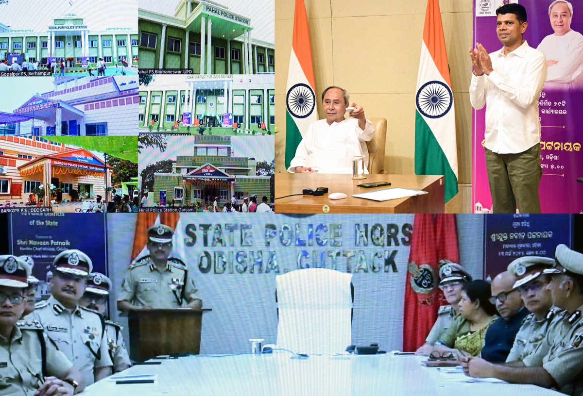 CM @Naveen_Odisha inaugurated 29 new police stations, outposts and SDPO buildings across #Odisha. Taken up under the #5T initiative, the state-of-the-art facilities cost ₹53.12 Cr. Speaking on the occasion, CM said that with this huge boost to infrastructure and technology
