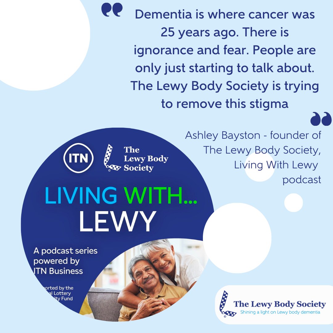 Our two-part podcast is a valuable resource for anyone looking to find out more about Lewy body dementia, hosted by our Founder @LewyLady. Take a listen: lewybody.org/information-an… #lewybodydementia #Lewybodyawareness #dementia #livingwithlewy #podcast #ITNBusiness @TNLComFund