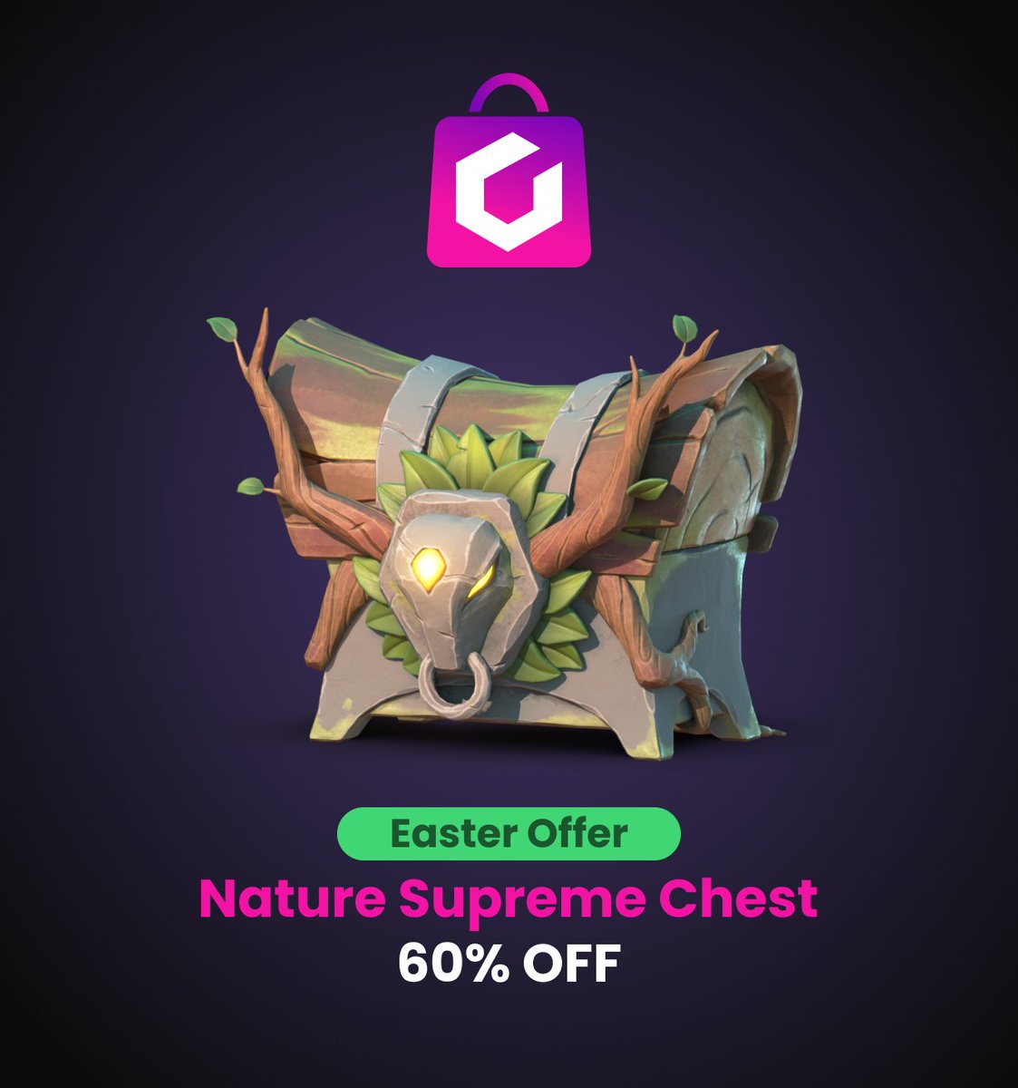 Easter's approaching — celebrate with our exclusive Nature Supreme Chest! 🍃🐰 As your trophies grow, so do your rewards. ✨ Contains: - Nature Spells from Uncommon to Legendary - Rune Stones to enhance your magic 🌿 Grab yours now: gfal.market/store/elementa…