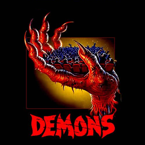 MichaelVarrati's tweet photo. It's about audience participation! On this week's @MidnightMassPod, Peaches and I are celebrating 1985's DEMONS! We're joined by filmmaker @alex_birrell and STEREO ARGENTO's Meredeath to talk gooey gore, motorcycles in the aisles, Lamberto Bava, &amp; more! https://t.co/JukfdsFILe https://t.co/8WeInglw7H