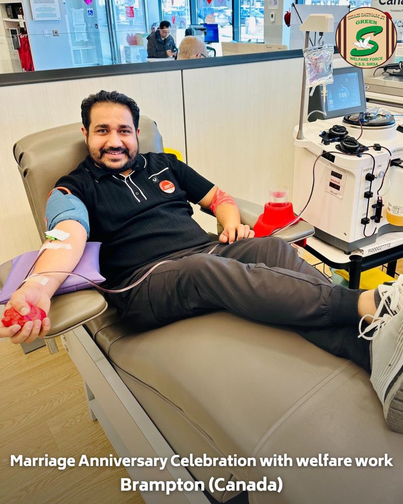 Marking their anniversary with a gift of life, Shah Satnam Ji Green ‘S’ Welfare Force Wing volunteers chose to celebrate by donating🩸blood. This act of kindness reflects their commitment to serving humanity and making a difference in the lives of others. #AnniversaryCelebration