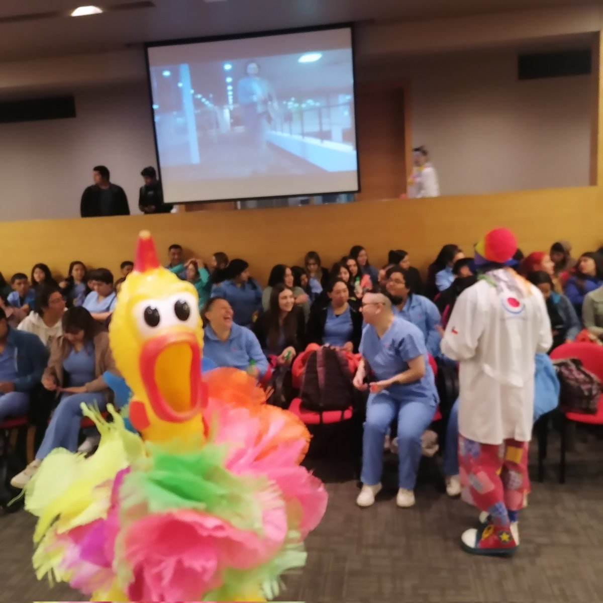 Que linda mañana, jugando, riendo, formando y sobre todo humanizando a los futuros profesionales de salud! ❤️ Gracias amigos de @inacap_puertomontt #EscuelaDeSalud por invitación y ser parte una vez más de la #RevolucionDeAmorYAlegria ❤️ 🇨🇱 🤡 #Clowntagiosos #Clowndehospital