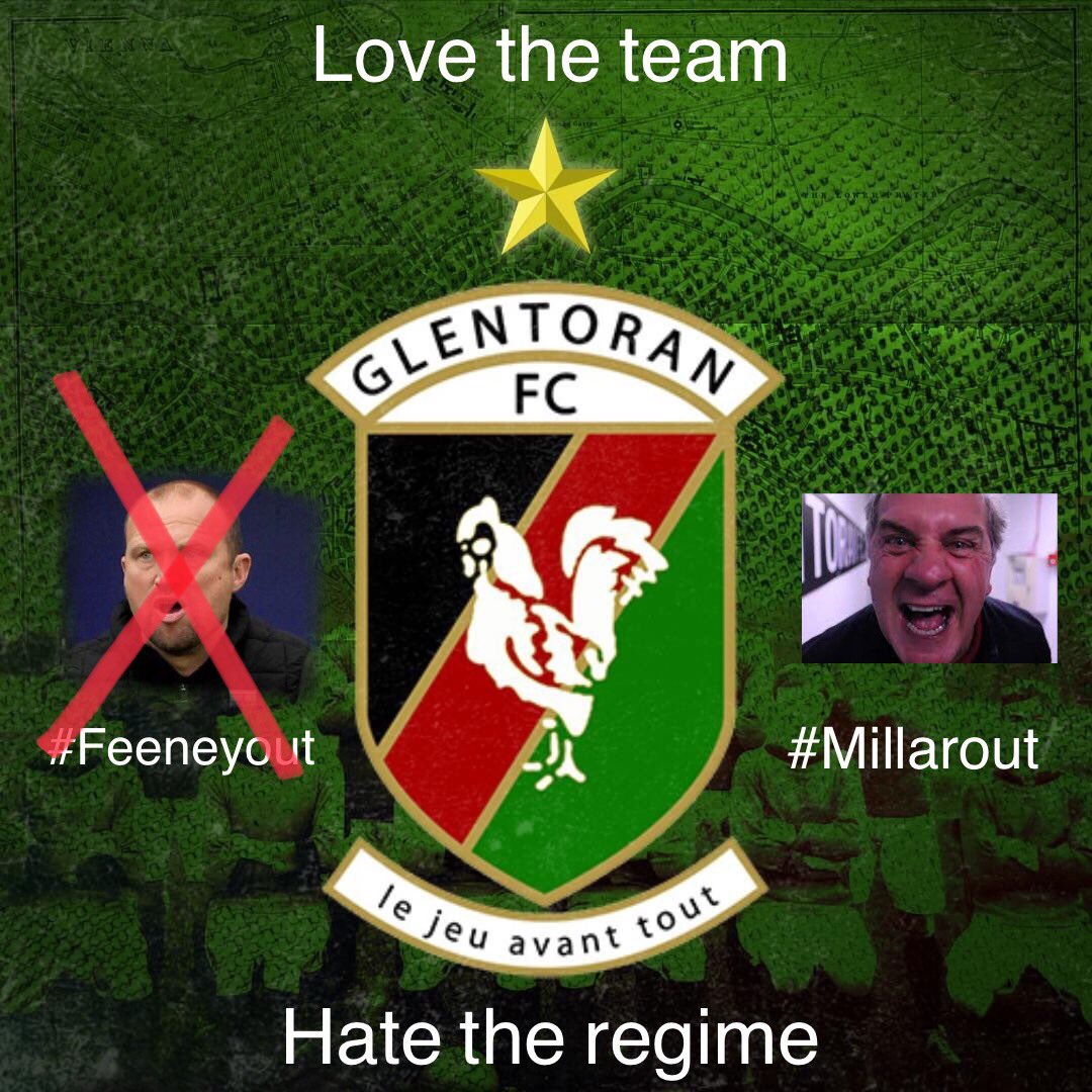 GlensChels's tweet photo. One down, one to go. There is light at the end of the (very long) tunnel #Millarout #savetheGlens @Glentoran https://t.co/U9l8oK5DQ8