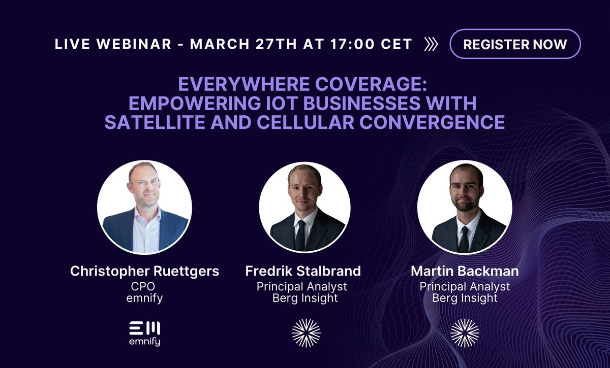 Don’t miss our webinar , where we dissect the convergence of satellite and cellular technologies in IoT and its impact on industries like logistics and fleet management. Live Webinar: (emnify.com)