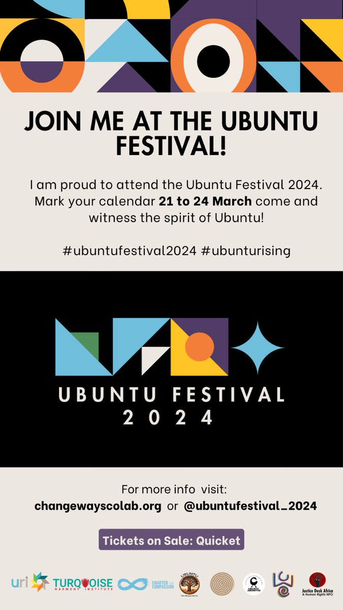Speaker alert! I will be attending The Ubuntu Festival and participating as a panelist for the closing keynote conversation on the topic of 'Ubuntu as Rupture and Repair', on Sunday 24th March between 4.30pm - 6.30pm Come along 😁