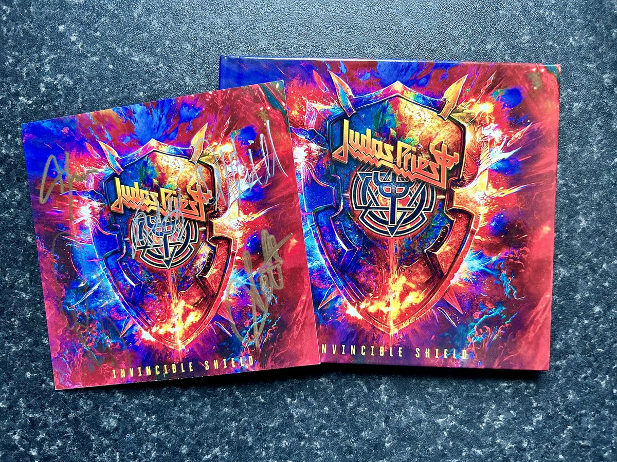 Priest has arrived! Looking forward to this. @judaspriest #JudasPriest #InvincibleShield #HEAVYMETAL #metal #signed