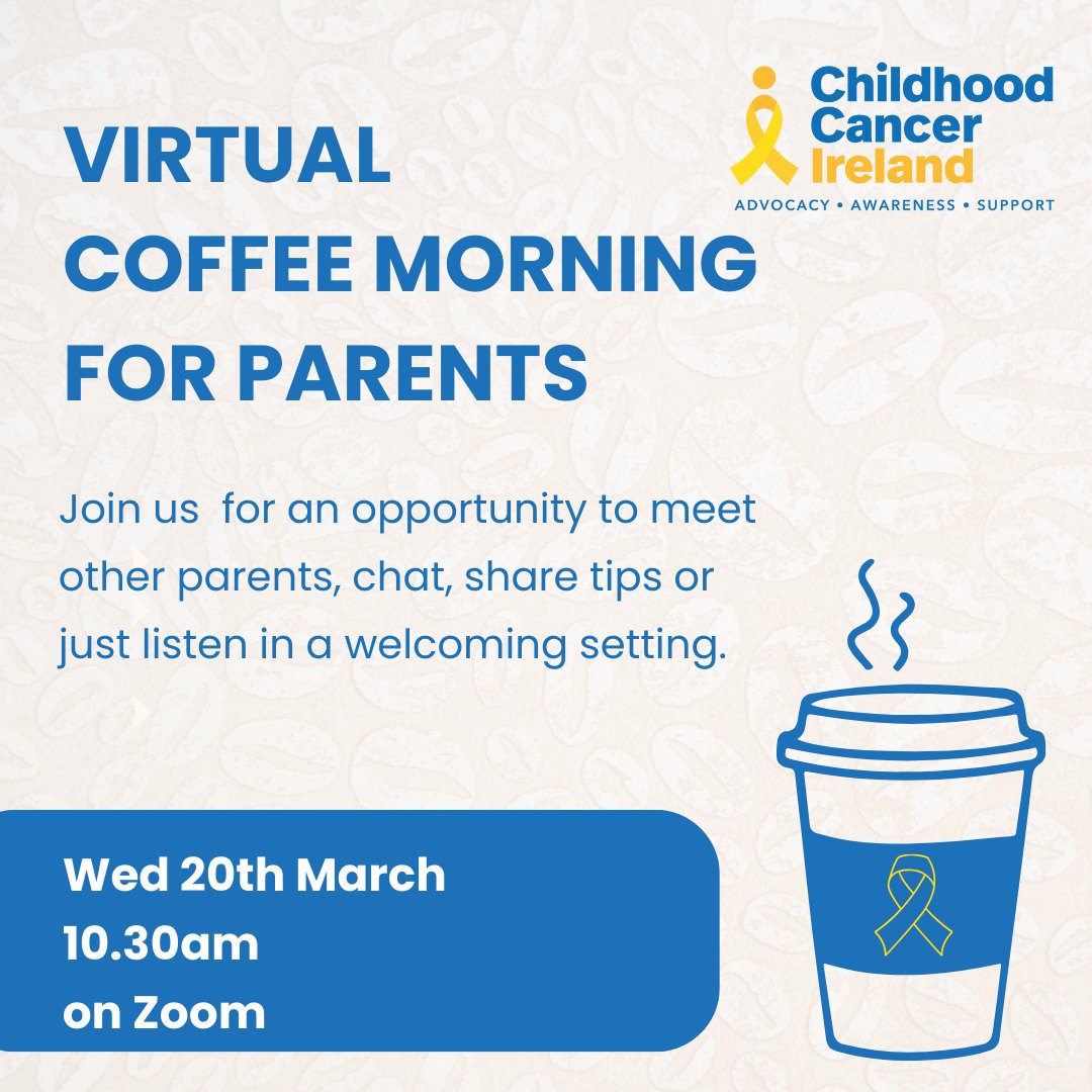 Join us for our next online coffee morning for parents. Wednesday 20th March 10.30am It's a nice opportunity to meet other parents, ask questions (not medical) and know that you're not alone. Register to join 👇 us06web.zoom.us/meeting/regist…