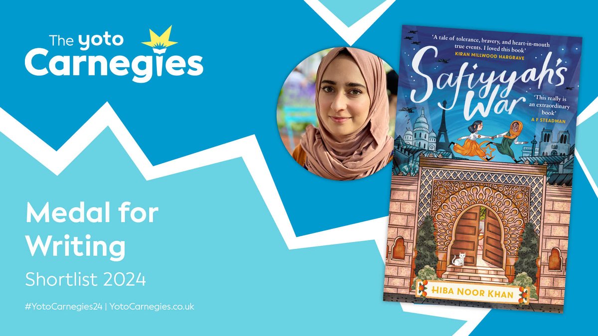 STUNNED & THRILLED that Safiyyah’s War has been SHORTLISTED for the oldest & most prestigious children’s literature award in the UK; the Carnegie Medal for Writing, (won by C.S. Lewis?!?!) announced this morning at #LBF24 in excellent company! Alh! @cilipinfo @carnegiemedals