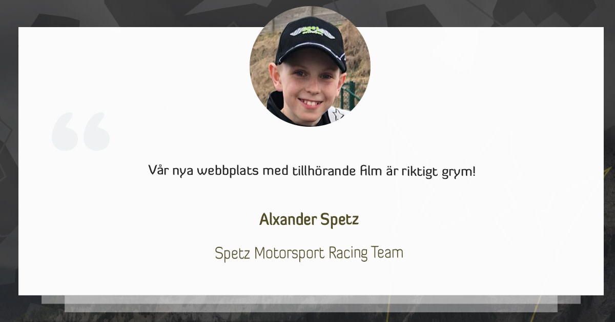 Webking_AB's tweet photo. Vi gillar fart och fläkt. Och att skapa bättre möjligheter till våra kunder. Här berättar Spetz Motorsport om hemsidan vi byggt åt dem: "Vår nya webbplats med tillhörande film är riktigt grym!"🤗 #spetzmotorsport #kundcase #webking https://t.co/Ny5KOZnUCc