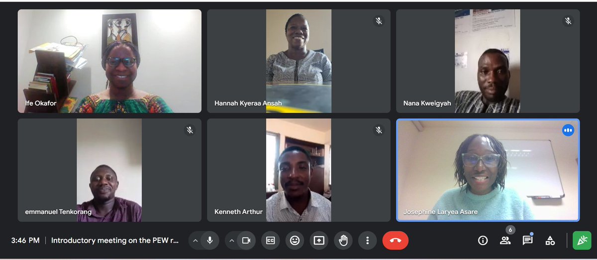 We had a fruitful (online) meeting on 12 March, 2024 with some of our collaborators and research team: Nana Kweigyah and Kenneth of @CanoeGear, Hannah and Emmanuel of @FCWC_CPCO, @Josie_glow and Kwesi Johnson, an independent livelihoods expert.