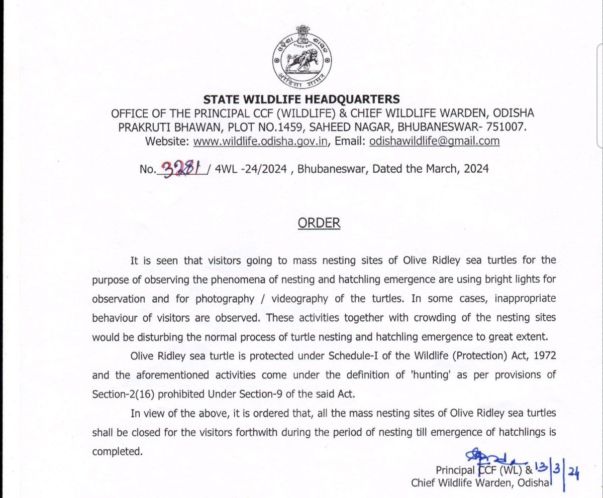 AkashRanjanRath's tweet image. Embracing decision, let's ensure everyone to follow the rules for a secure Arribada.
#natureprotection #massnesting #wildlifesafety