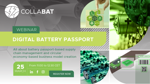 helios_h2020's tweet photo. 🔋 Join us for an insightful webinar by #Collabat - Cluster of H2020 Battery Projects! 
🌟Digital Battery Passport: Addressing Challenges for Success. 
📅Save the Date: March 25th, 
🕘11:00 AM CET. 
Register now: https://t.co/hPwLzcdD4C
 
#BatteryTech #Webinar https://t.co/Sl9XssosFH