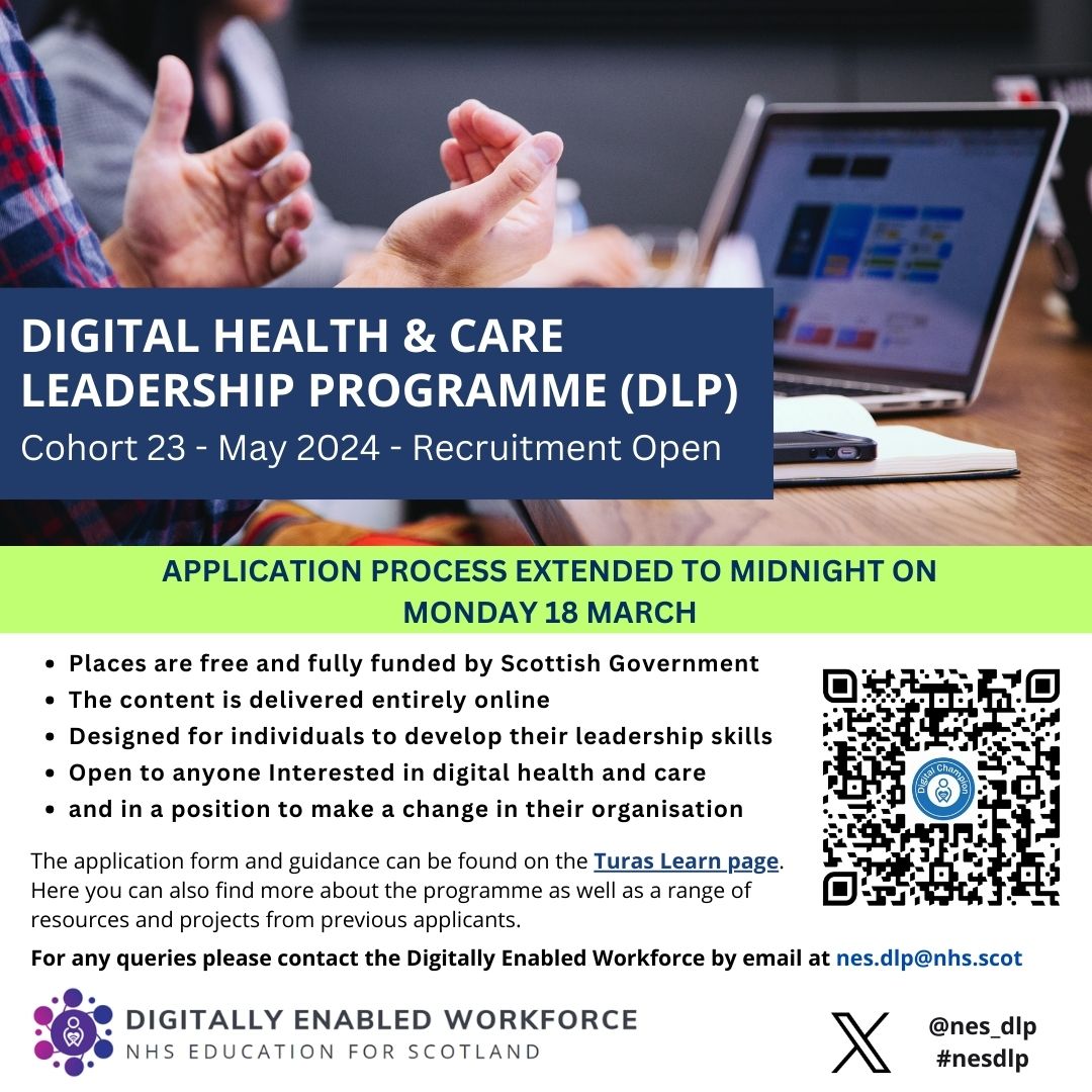 In a challenging financial climate this programme delivered entirely online & is fully funded so no cost to the participants/organisations. Open to those looking to improve their leadership skills through innovation, improved data & finding value for money learn.nes.nhs.scot/52828