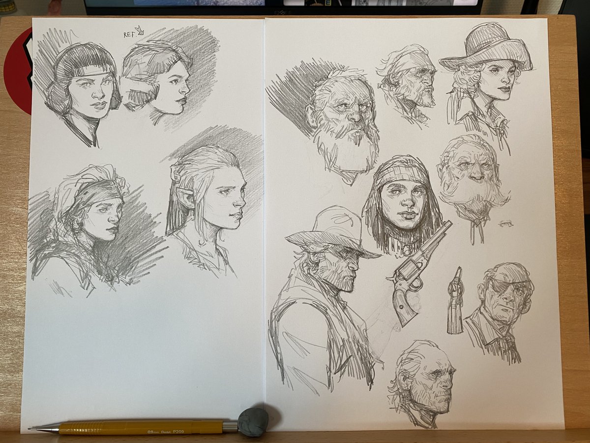 inkgnition's tweet photo. I continue the warmup sessions posts - today i've put some time sketching female faces from imagination as well /they are my weak spot/ #inkgnition #dailysketches #warmupsessions #pencilsketch #humanartist #noai https://t.co/R0RDazWrl0