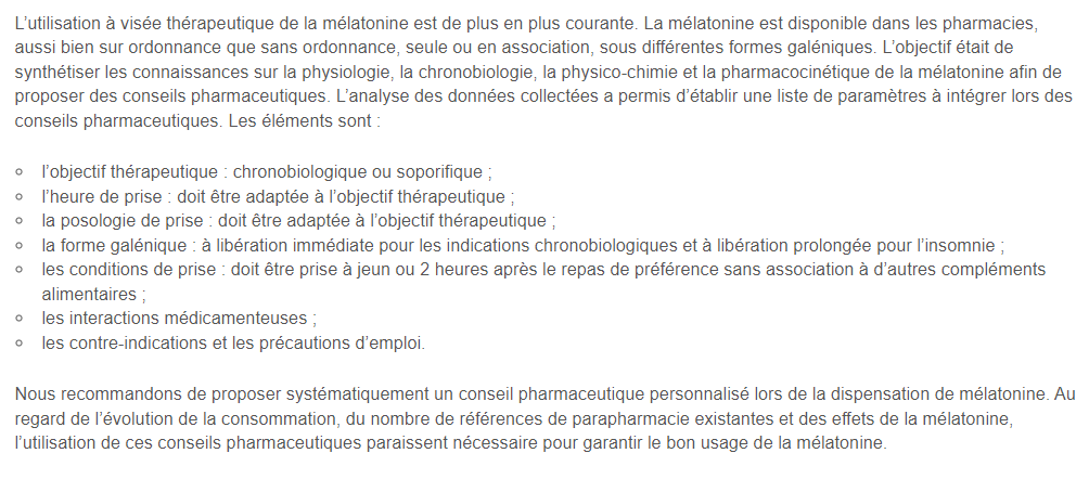 📍 "Quels aspects à prendre en considération lors de la dispensation de mélatonine à usage thérapeutique ?" est l'article le plus lu par les abonnés dans le dernier numéro ⏭ lnkd.in/gs9Z6Tft 

#JPC #mélatonine #pharmacieclinique