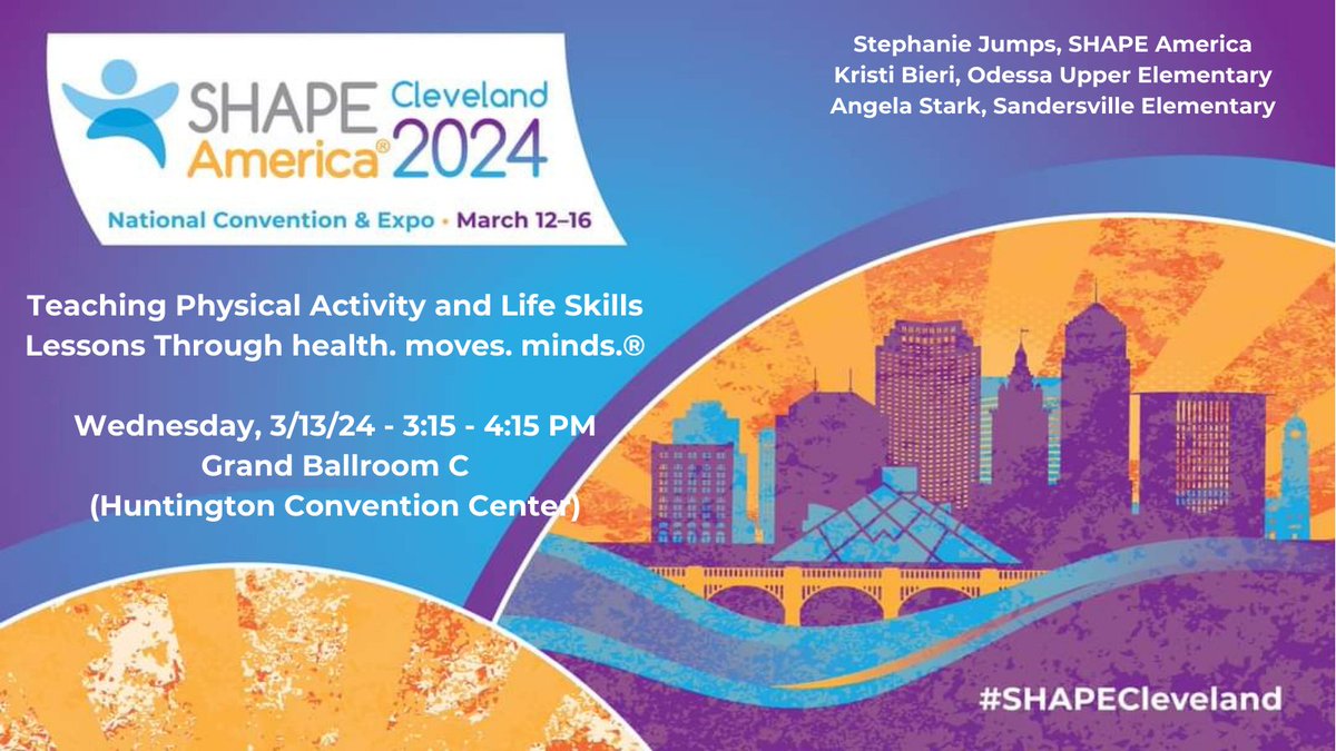 It's almost ⏰
Lace up your 👟 at #SHAPECleveland 
Join us for a <a href="/SHAPE_America/">SHAPE_America</a> #healthmovesminds activity-filled Session &amp; instant⚡️access to all lessons👍

Enter to win $100 <a href="/GopherSport/">Gopher</a> Gift Card ⚽️🏀⚾️
👉airtable.com/shr4HPIzLTNT7h…

<a href="/kristibieri/">Kristi Bieri</a> @healthystark <a href="/MOSHAPE1/">Missouri SHAPE</a> <a href="/KY_SHAPE/">Kentucky SHAPE</a>