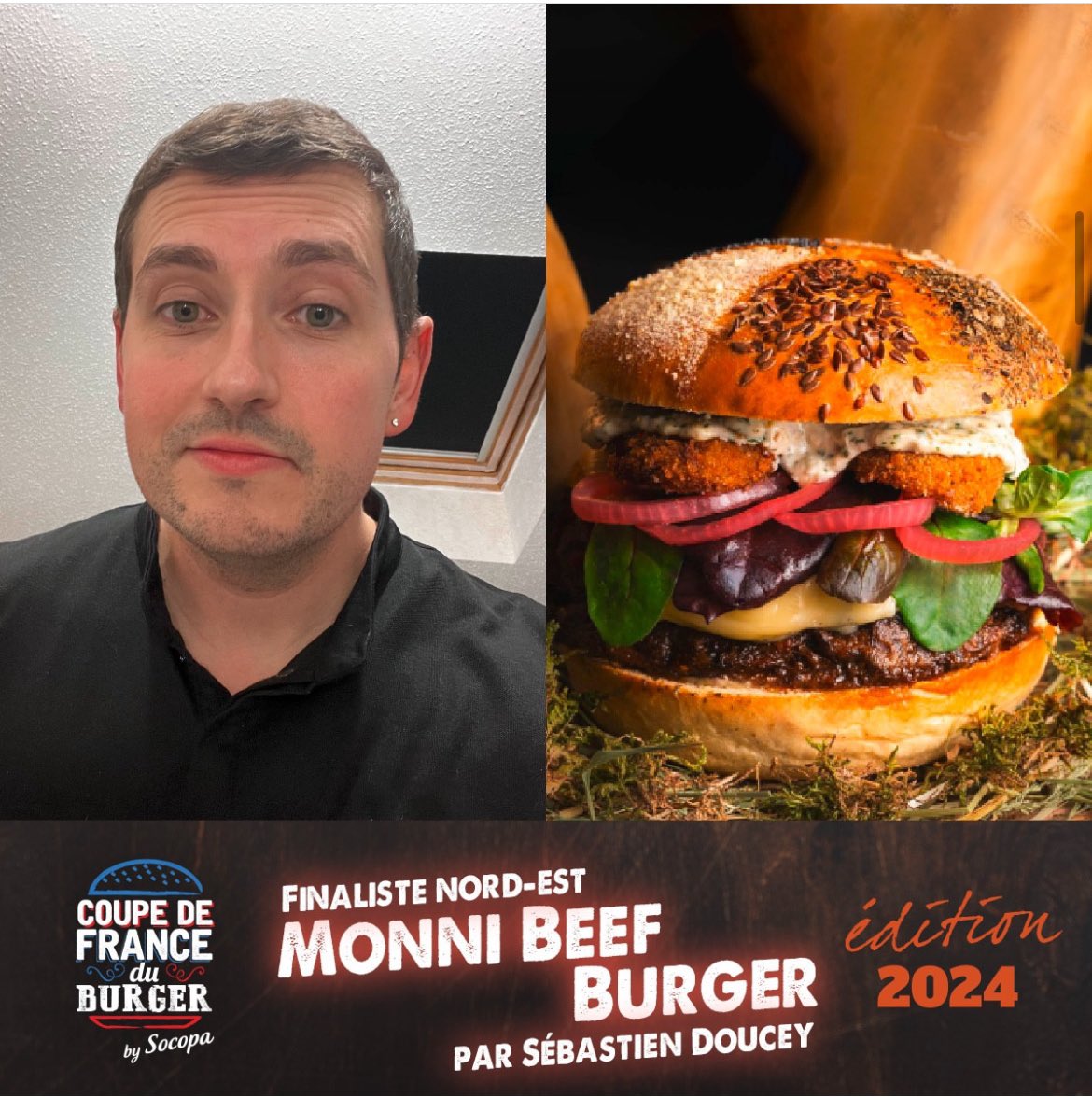RÉSULTATS NORD-EST
🥇 Christopher SKATULSKI avec le Vaquero
🥈 Kevin Buchaillot avec le Bur’guignon 
🥉 Sébastien Doucey avec le Monin Beef Burger 
Bravo !  rendez-vous à 16h30 pour la finale nationale
Votez pour le coup de cœur du public jusqu’à 16h ici : bit.ly/coupdecoeur-20…