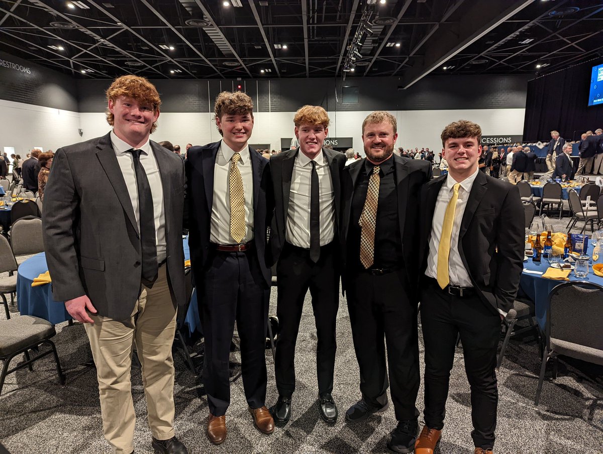 Blessed to have one more football night with these 4! Awesome young men!