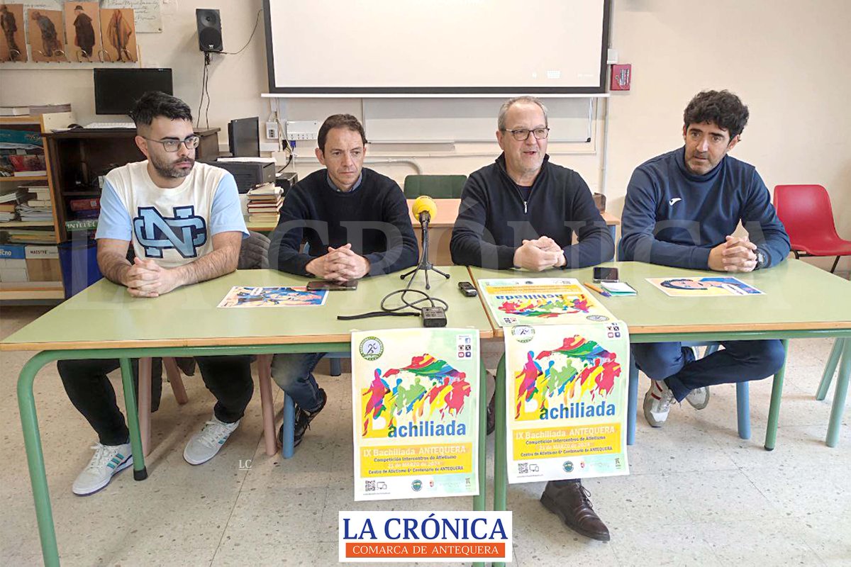 #Deporte | Se presenta la <a href="/bachiliadaATQ23/">BachiliadaAntequera</a> que alcanza su novena edición el próximo 21 de marzo

▶️ En la tradicional competición anual intercentros de atletismo, que se celebra en el CTA "6° Centenario" de #Antequera, participan más de 300 alumnos de bachillerato de 8 institutos