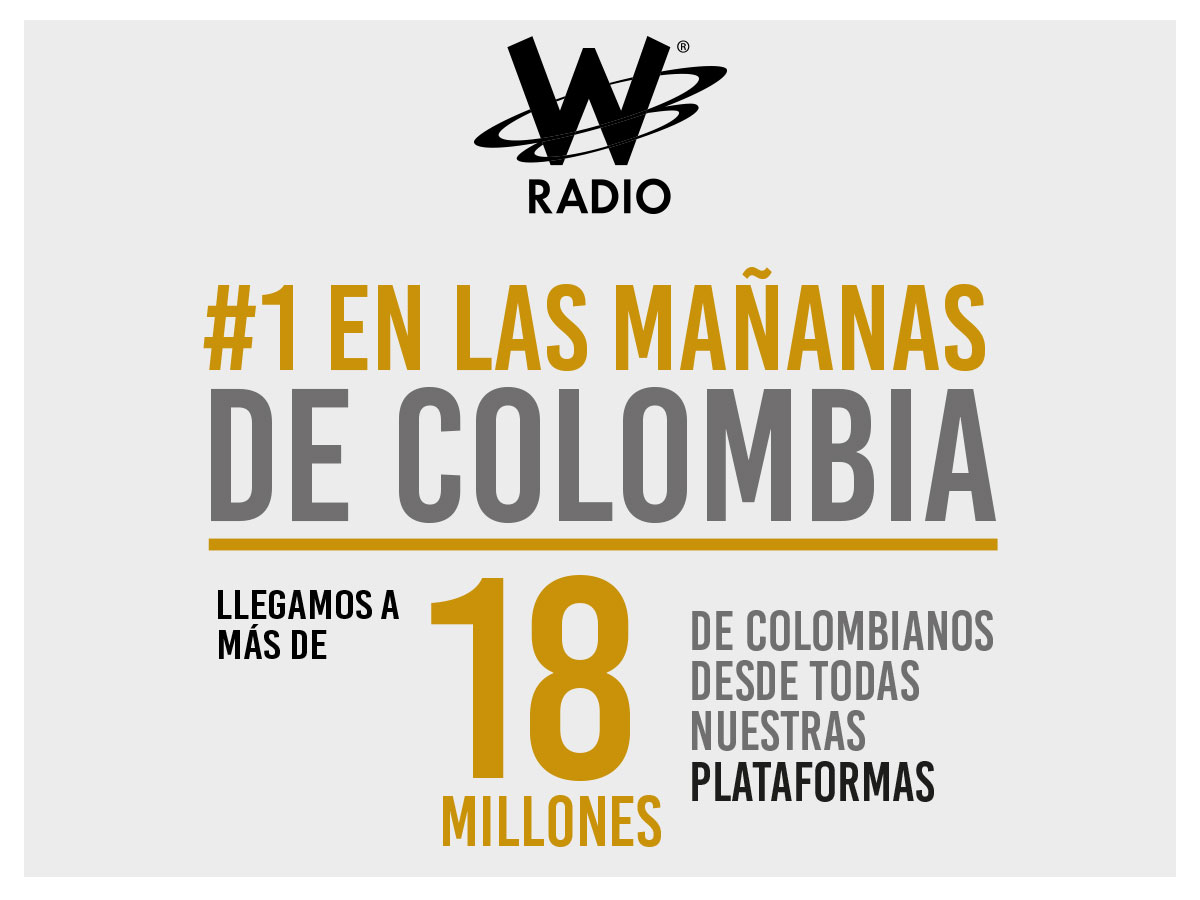 Prisamediaco's tweet photo. @WRadioColombia es #1 en las mañanas de Colombia, llegando a más de 18 millones de colombianos. https://t.co/aOxMOM10ig