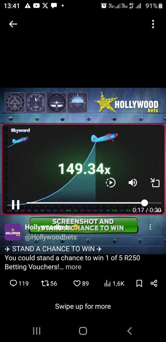 AndyAugustt's tweet photo. @Hollywoodbets Skyward
#HWBTWT #Hollywoodbets https://t.co/P1CYTqZ7GG