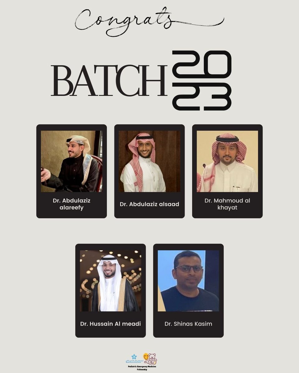 PEM C2 Fellowship (@pemc2f) on Twitter photo We are thrilled to extend our heartiest congratulations to Batch 2023 of PEM fellows at C2 in finishing their training and earning their certification 👏🏻
Dr. <a href="/AzAlsaad/">عبدالعزيز السّعد</a>
Dr. <a href="/Az_Arf/">عبدالعزيز العريفي ☤</a>
Dr. <a href="/DrAlhossien/">الحسين المعيدي</a>
Dr. Mahmoud AlKhayat
Dr. Shinas Kasim
Its the beginning of success👏🏻 #PEM We are thrilled to extend our heartiest congratulations to Batch 2023 of PEM fellows at C2 in finishing their training and earning their certification 👏🏻
Dr. <a href="/AzAlsaad/">عبدالعزيز السّعد</a>
Dr. <a href="/Az_Arf/">عبدالعزيز العريفي ☤</a>
Dr. <a href="/DrAlhossien/">الحسين المعيدي</a>
Dr. Mahmoud AlKhayat
Dr. Shinas Kasim
Its the beginning of success👏🏻 #PEM