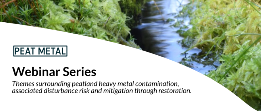 📢#Peat event!

The NERC #PeatMetal project has a new webinar series exploring #peatland heavy metal contamination, disturbance and restoration - starting on Wednesday 20 March.

Find out more: peatmetal.com/workshops/ Register: tickettailor.com/events/peatmet…