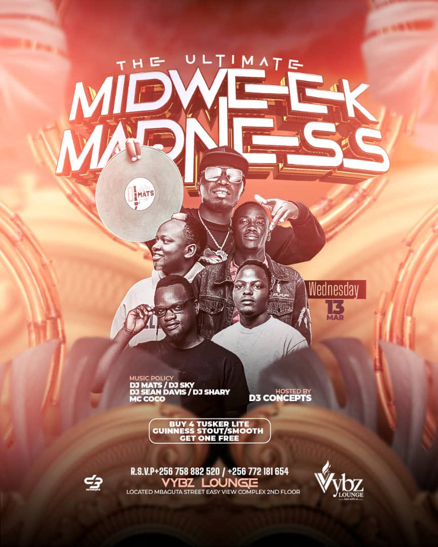 Ssonkopromotion's tweet photo. Midweek party plan.. 

Tonight at @Vybz_Lounge 
Hosted by @d3concept X @DeejMats https://t.co/BVkwYp0G2b