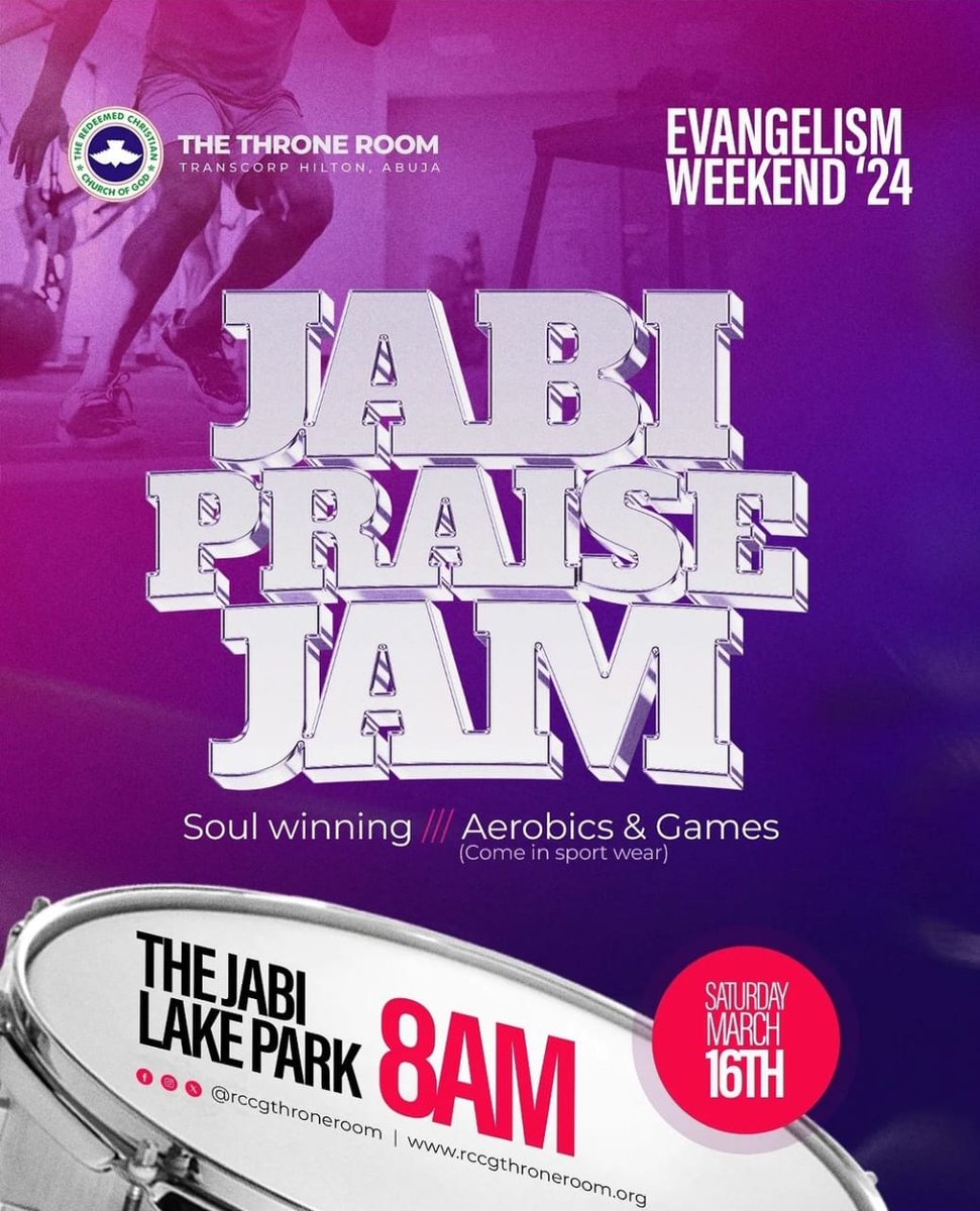 rccgthroneroom's tweet photo. The 2024 Evangelism weekend is here🎉

Join us this Saturday, the 16th of March 2024 as we go reach out for Christ https://t.co/z2ZsWy7Tsm
