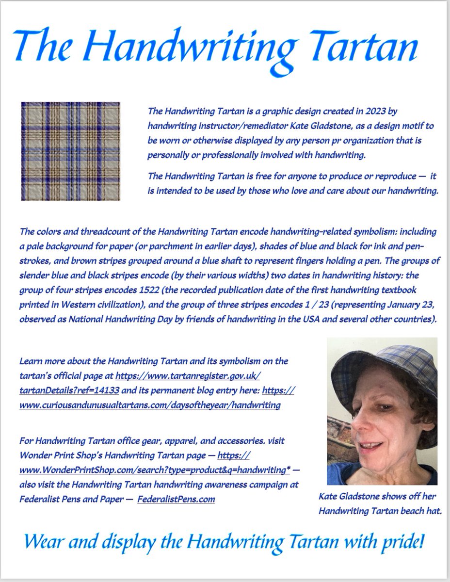 Are you a fan of #good #handwriting?  The official #HandwritingTartan encodes symbolism about #penmanship. Learn details, see Handwriting Tartan  accessories, clothing, and more: tinyurl.com/HandwritingTar… — #Handwriting #tartan multifunctional pen/cil case at
