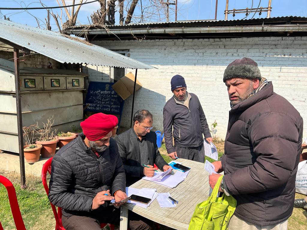 Passport office srinagar organised lok Adalat for passport applicants to resolve the pending passport cases. 285 applicants attended the Adalat on 1st day.