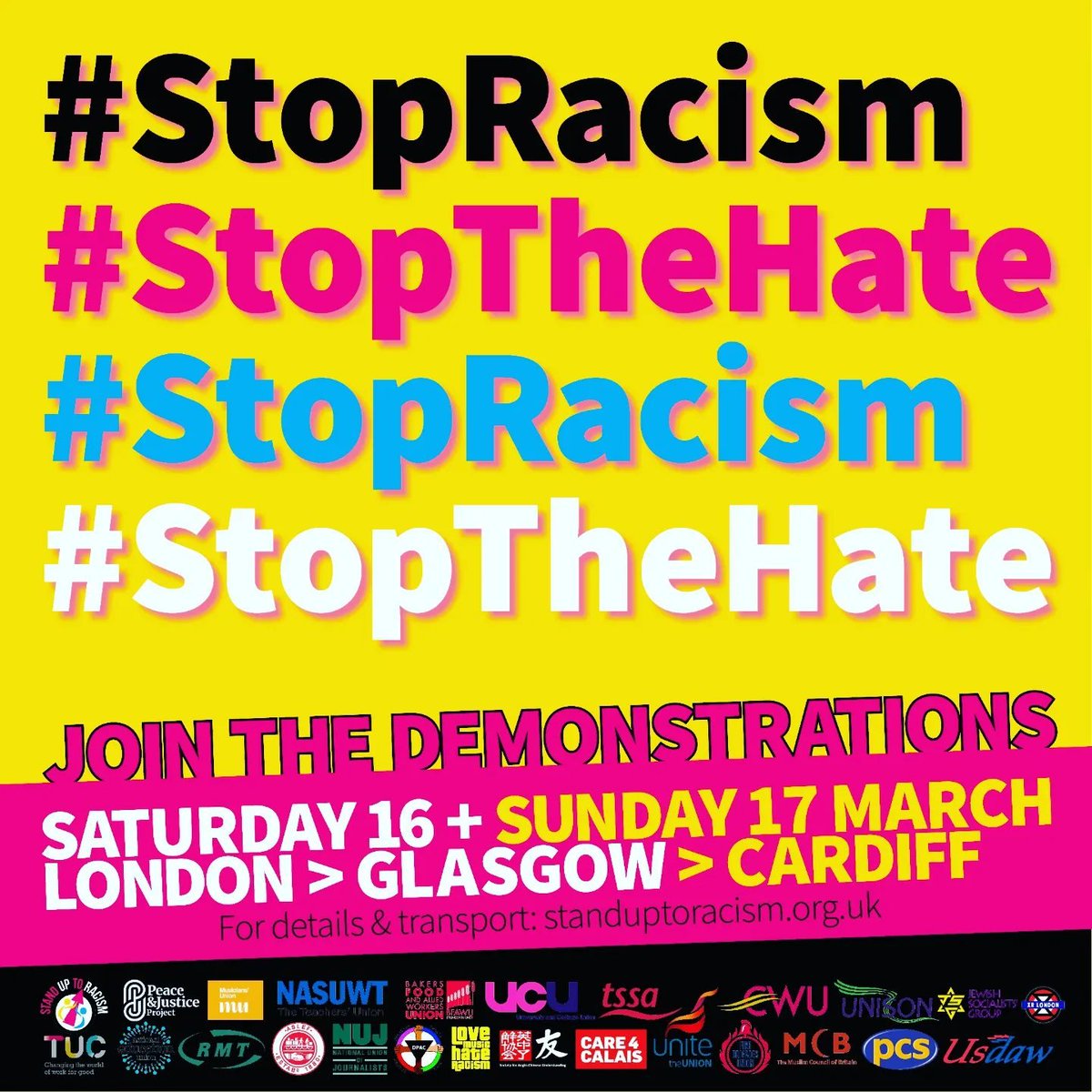 UCU is supporting Stand Up to Racism's demonstrations for the @UN Day for the Elimination of Racial Discrimination. Join us this weekend 👇 Find out more 👉 standuptoracism.org.uk @AntiRacismDay #AntiRacism