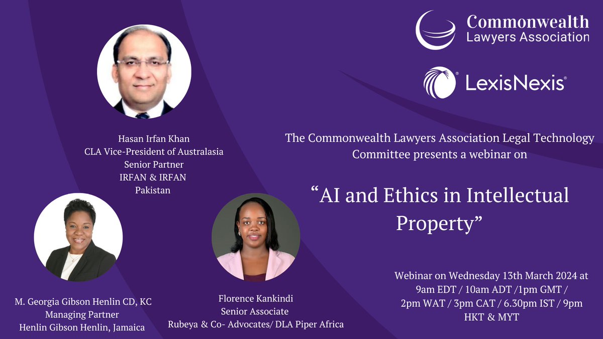 **Episode 5/6** There's still time to register for the 'AI and Ethics in Intellectual Property' webinar, taking place today! Register now: lnkd.in/eRgqAc73 More details here: lnkd.in/eq_NFhzH Certificates of attendance given on request