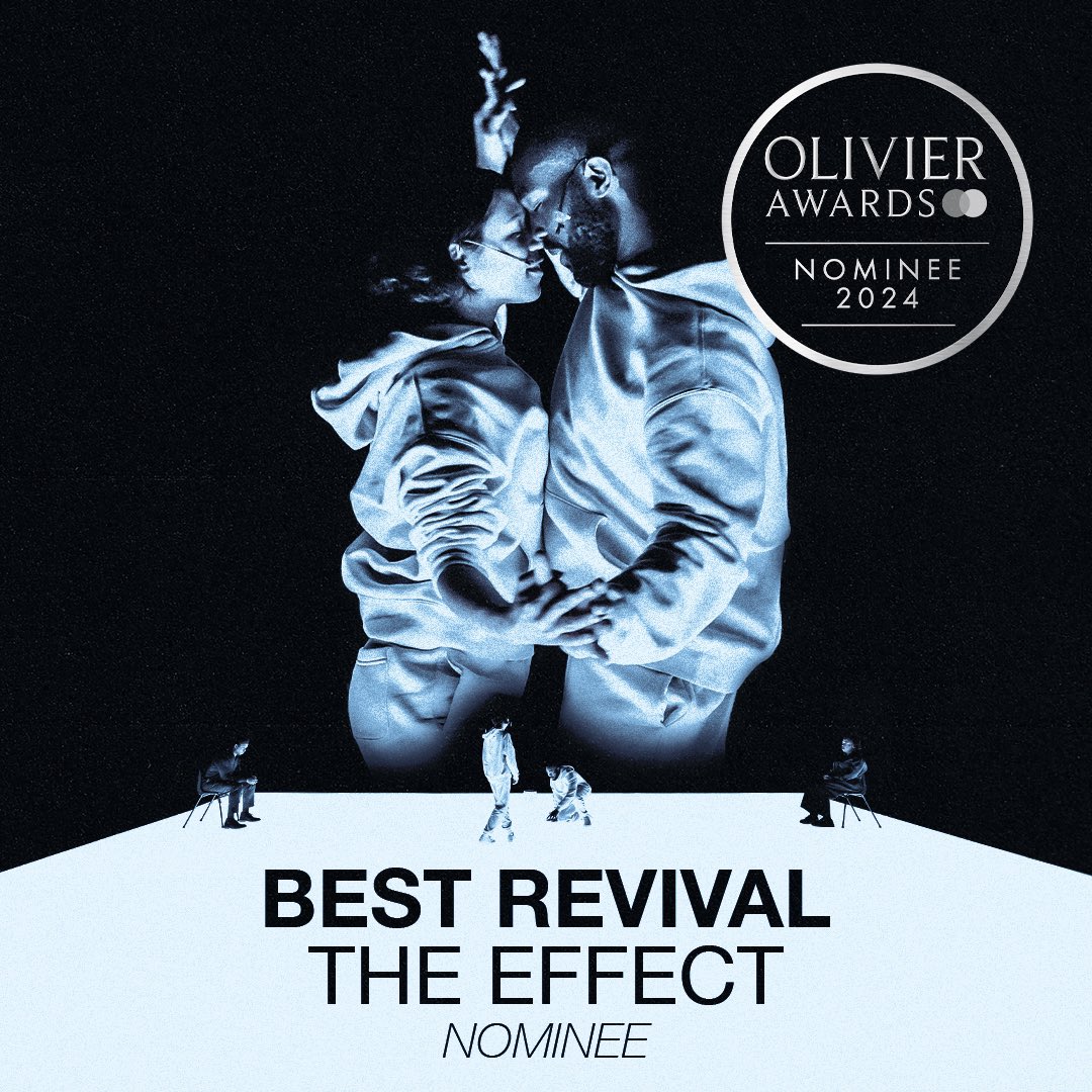 Congratulations to the company of The Effect for their @OlivierAwards nomination. Now playing at @TheShedNY until March 31 @jamielloydco x @NationalTheatre
