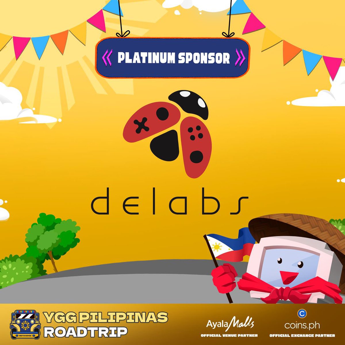 Don’t miss out on @delabsOfficial as our Platinum Sponsor for the upcoming #YGGRoadtrip2024! 🔥 Check out their socials: delabs.gg discord.gg/delabsOfficial Secure your spot and sign up here: lu.ma/rdtrpbatangas #YGGRoadtrip2024 #BiyahengWeb3