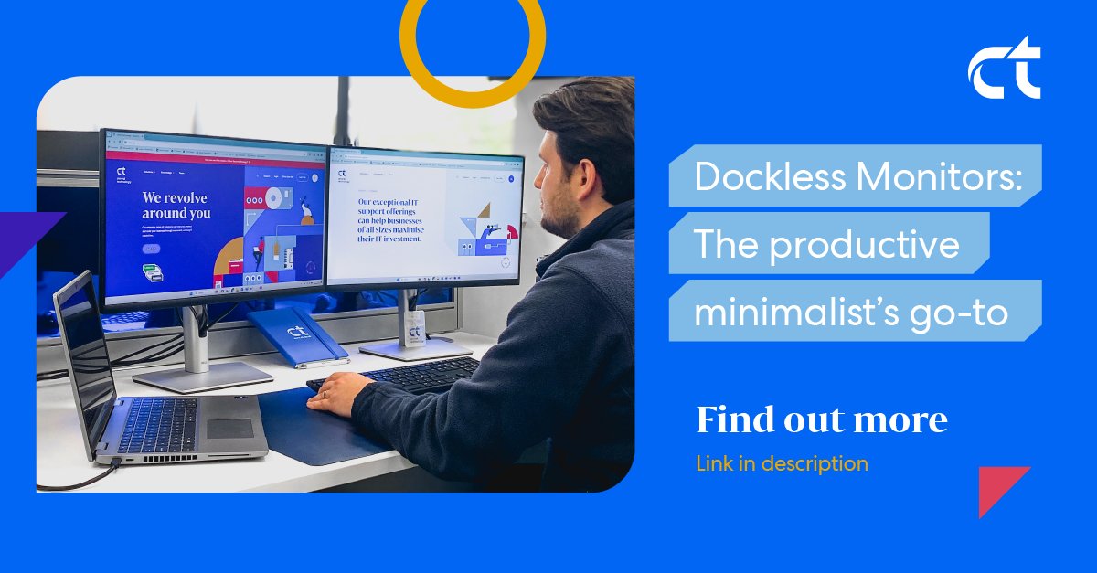 CentralTechLtd's tweet image. There&apos;s more than what *doesn&apos;t* meet the eyes with these new dockless monitors. They have a range of features that will help you optimise viewing experience, comfort, usability, and productivity.

🔗 tinyurl.com/334t4u2k

#Productivity #DocklessMonitors #centraltechnology