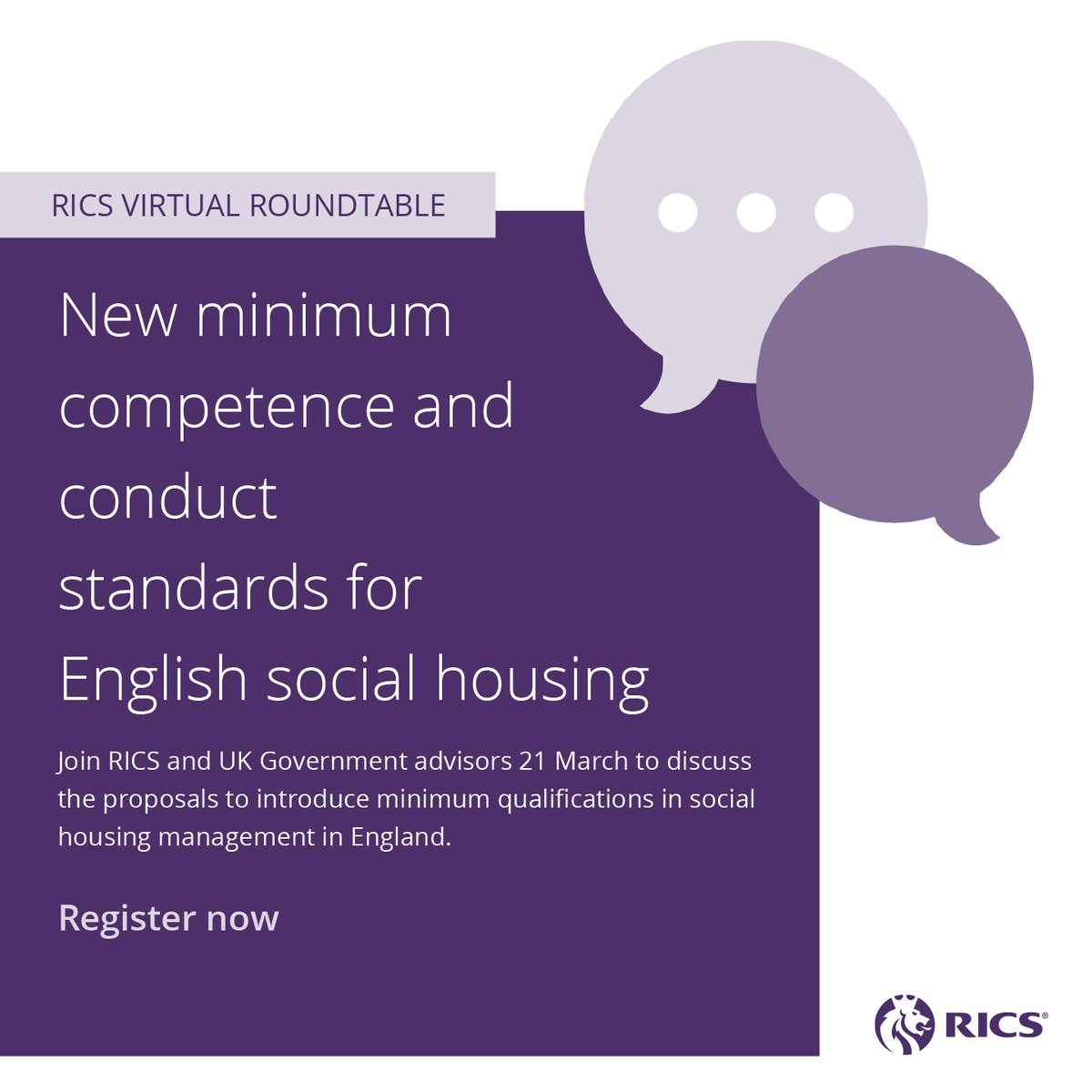 Proposals have been announced to introduce minimum qualifications and conduct for those working in social housing management. We want to hear from those RICS members working in the sector on the plans in our roundtable. Register now: forms.office.com/Pages/Response…