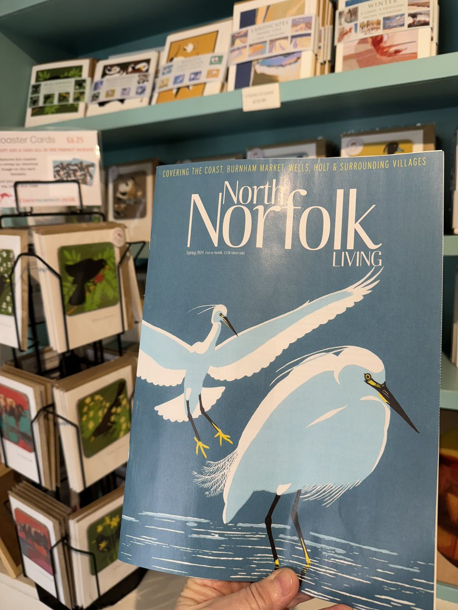 Loving the Spring edition of @NNorfolkLiving magazine with Robert Gillmors Little Egrets gracing the cover. Robert would have loved to have seen this. #robertgillmor @nwtcleycentre @vstnorthnorfolk #littleegrets