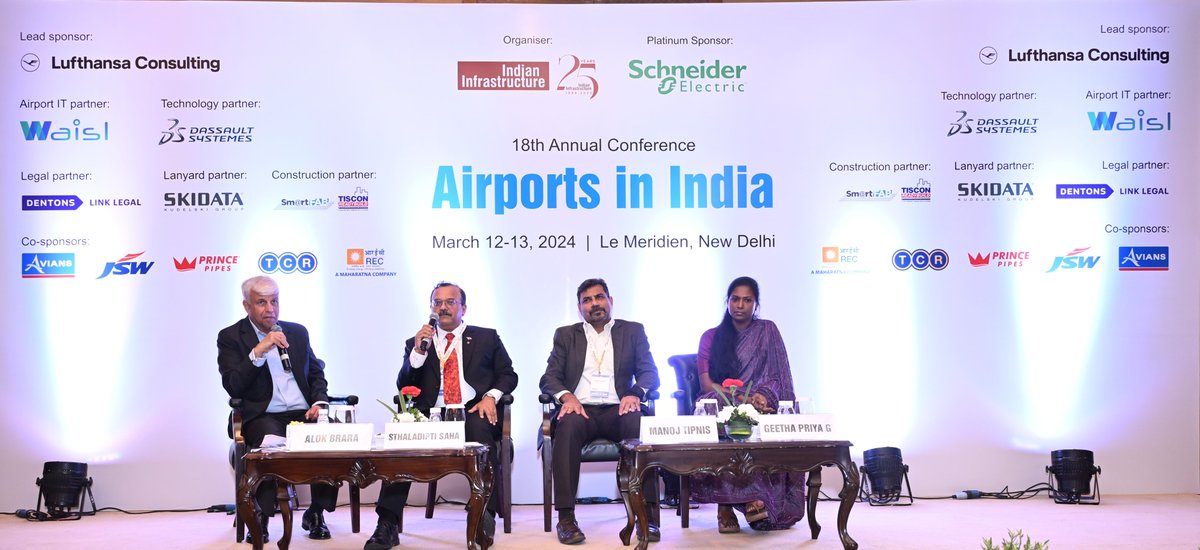 Snapshot from the panel discussion session on 'Airport Design, Engineering, and Construction at our 18th annual conference on Airports in India.

#airports #airportsindia #aeroinfrastructure #airportsector #airporttechnologies #airportindustry #airportsauthority #AAI